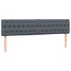 vidaXL Bed boxspring met matrassen 200x220 cm fluweel donkergrijs