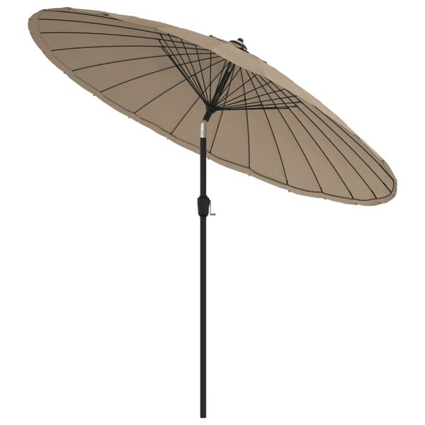 vidaXL Parasol met aluminium paal 270 cm taupe