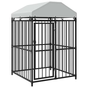 vidaXL Hondenkennel voor buiten met dak 120x120x150 cm