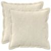 vidaXL Kussen 2 st HOUTEN Cr&egrave;mekleurig 50 x 50 cm Microfiber Fleece