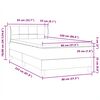 vidaXL Boxspring met matras fluweel donkergrijs 80x220 cm