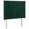 vidaXL Hoofdbord met randen 83x16x118/128 cm fluweel groen