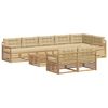 vidaXL Buiten bankenset 9 st Wit en Beige Polyester