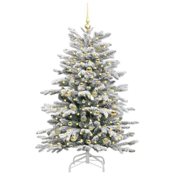 vidaXL Kunstmatige Inklapbare Kerstboom Wit 150 cm PE en PVC