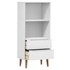 vidaXL Boekenkast MOLDE 60x35x133,5 cm massief grenenhout wit