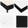 vidaXL Boxspring bed met matras met hoofdeinde Zwart 140 x 190 cm Stof