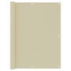 vidaXL Balkonscherm 120x400 cm oxford stof crème