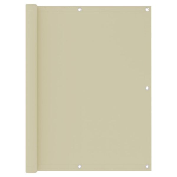 vidaXL Balkonscherm 120x400 cm oxford stof crème