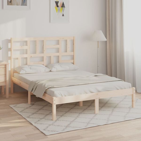 vidaXL Bedframe zonder matras massief hout 140x200 cm