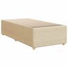 vidaXL Boxspring met matras stof cr&egrave;mekleurig 90x200 cm