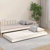 vidaXL Bedframe zonder matras massief grenenhout wit 75x190 cm