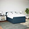 vidaXL Boxspring met matras fluweel blauw 140x190 cm