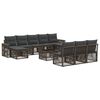 vidaXL Tuinbankenset 11 st Grijs en Donkergrijs poly rattan