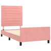 vidaXL Bedframe met hoofdeinde fluweel roze 80x200 cm