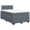 vidaXL Boxspring met matras fluweel donkergrijs 120x200 cm