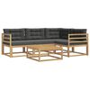 vidaXL Buiten bankenset 5 st Wit en antracietkleurig Polyester