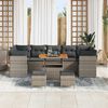 vidaXL Tuin Sofa Set 10 pcs Grijs poly rattan