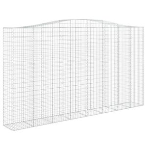 vidaXL Schanskorf gewelfd 400x50x220/240 cm gegalvaniseerd ijzer