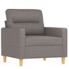 vidaXL Fauteuil met voetenbank 60 cm stof taupe