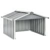 vidaXL Overkapping voor robotmaaier 92x97x63 cm staal grijs
