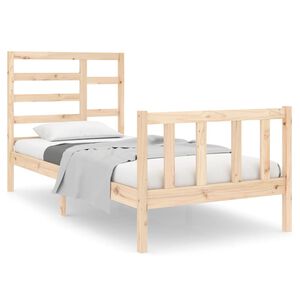 vidaXL Bedframe massief hout 75x190 cm