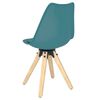 vidaXL Eetkamerstoelen draaibaar 2 st PP turquoise