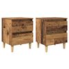 vidaXL Bedkasten 2 st Oud Hout 40 x 35 x 50 cm Bewerkt hout