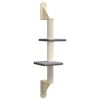 vidaXL Kattenmeubel wandgemonteerd met krabpaal 108 cm donkergrijs