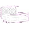 vidaXL Boxspringbed met matras Donkergrijs 180 x 200 cm Fluweel