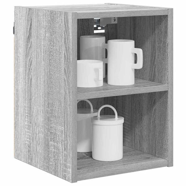 vidaXL Hangkast met opslag Grijs Sonoma 30 x 29,5 x 40 cm Bewerkt hout