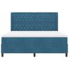 vidaXL Boxspring bed met kussen Blauw 180 x 200 cm Fluweel