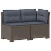 vidaXL Tweedelige Tuinbank met Kussens Rattan Look 2-zits PP