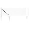 vidaXL zeshoekig gaasgek met palen 50 x 0,6 m PVC-Coated Staal Grijs