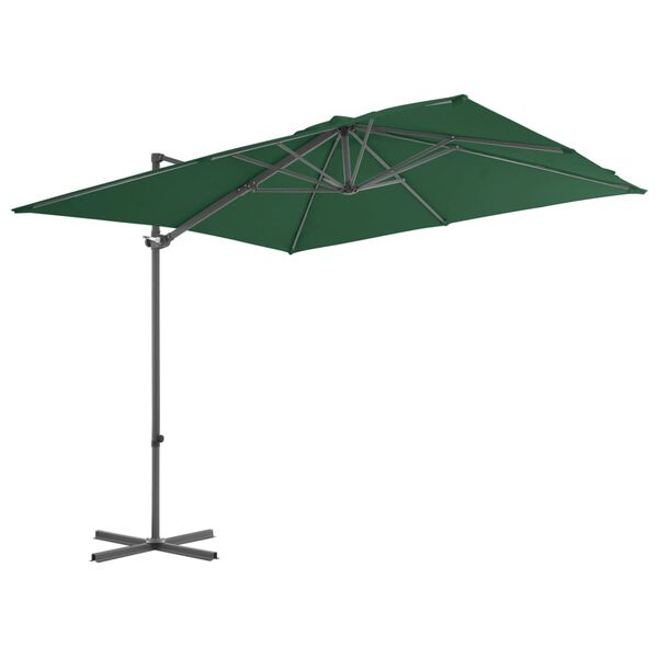 vidaXL Parasol met draagbare voet groen