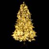 vidaXL Kerstboom met LED en dennenappels en sneeuw 195 cm PVC en PE