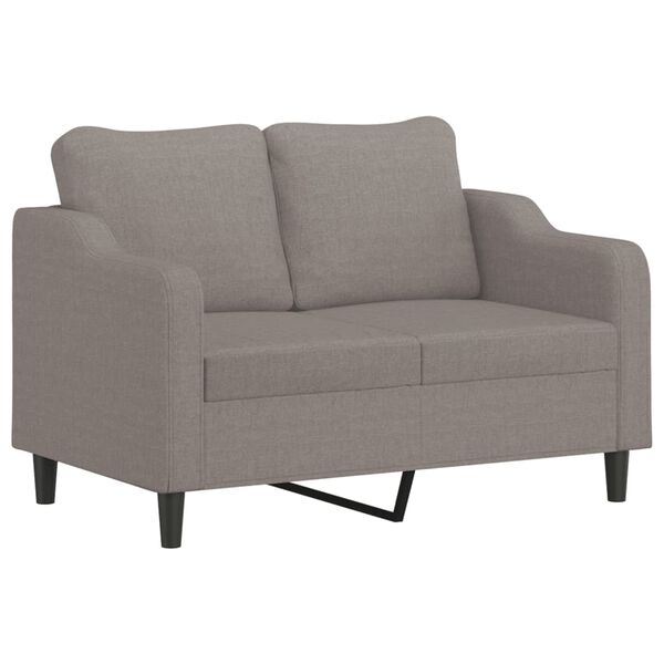 vidaXL 3-delige Loungeset met kussens stof taupe