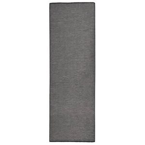 vidaXL Buitenkleed platgeweven 80x250 cm grijs