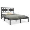 vidaXL Bedframe massief hout grijs 120x190 cm
