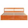 vidaXL Bedframe met hoofdbord massief grenenhout wasbruin 180x200 cm