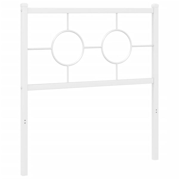 vidaXL Vervangend hoofdbord 80 cm metaal wit