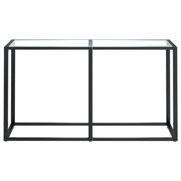 vidaXL Wandtafel 140x35x75,5 cm gehard glas transparant