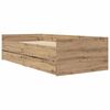 vidaXL Bedframe met lade Artisan Eiken 90 x 200 cm Massief grenenhout