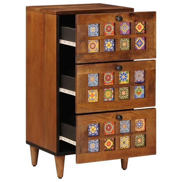 vidaXL Dressoir Walnotenhout 40 x 33 x 75 cm Massief Mango Hout