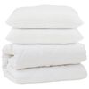 vidaXL Dekbed met kussen 3 st Wit Microfibre