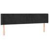 vidaXL Hoofdbord met randen 163x16x78/88 cm fluweel zwart