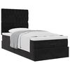 vidaXL Ottoman bed met matrassen 90x190cm fluweel zwart