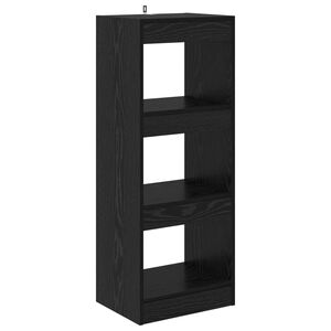 vidaXL Boekenkast 3-laags 37 x 30 x 103 cm Bewerkt hout Zwart eiken
