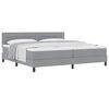 vidaXL Boxspringbed met hoofdeinde Lichtgrijs 200 x 200 cm Stof