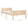 vidaXL Bedframe massief grenenhout 90x200 cm