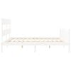 vidaXL Bedframe met hoofdbord massief hout wit